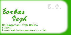 borbas vegh business card